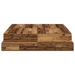 vidaXL Cadre de lit avec rangement Bois ancien 236.5 x 150 x 31.5 cm