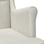 vidaXL Fauteuil Crème Velours
