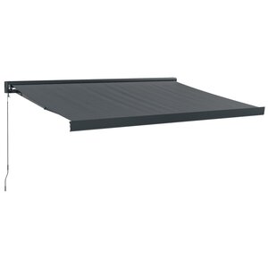 vidaXL Auvent rétractable anthracite 3 5x2 5 m tissu et aluminium
