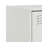 vidaXL Table de chevet blanc 34 5x39x44 cm acier