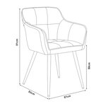 Chaise de salle à manger 81 x 57 x 53 cm beige 03_0009199