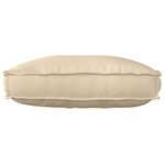 vidaXL Coussin Tissu Oxford Beige 70 x 40 x 12 cm
