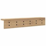 vidaXL Porte-manteau mural chêne artisanal 60 x 10.5 x 10.5 cm