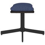 vidaXL Repose-pied Bleu 60x60x36 cm Tissu et similicuir