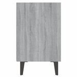 vidaXL Table de chevet avec pieds en métal Sonoma gris 40x30x50 cm