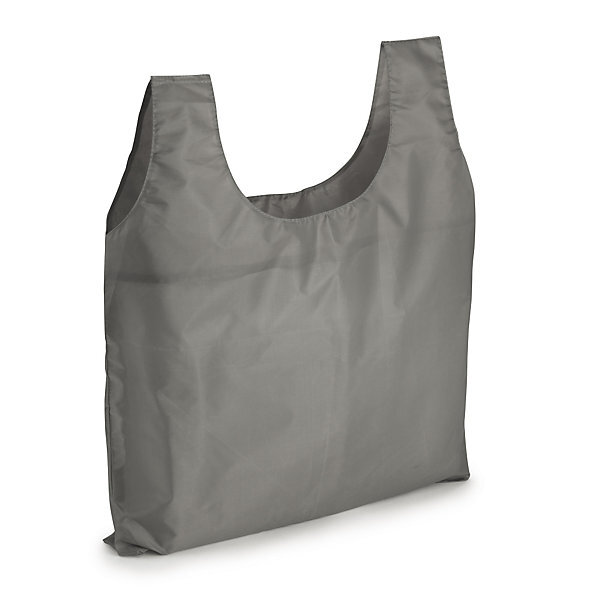 Sac polyester pliable gris à bretelles 51 x 54 cm (lot de 25)