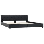 vidaXL Cadre de lit Noir Similicuir 180 x 200 cm