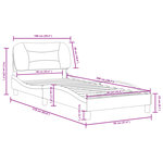 vidaXL Cadre de lit avec tête de lit Marron 90x200 cm Similicuir