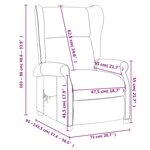 vidaXL Fauteuil inclinable Crème Tissu