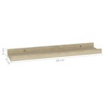 vidaXL Étagères murales 2 Pièces Chêne Sonoma 40x9x3 cm