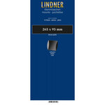 Bandes double soudure 265 x 95 mm pour blocs  carnets de timbres. Fond - Noir