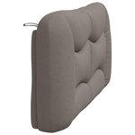 vidaXL Coussin de tête de lit Hvar taupe 160 cm tissu