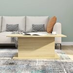 vidaXL Table basse chêne sonoma 102x55 5x40 cm bois d'ingénierie