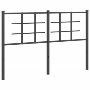 vidaXL Tête de lit métal noir 140 cm