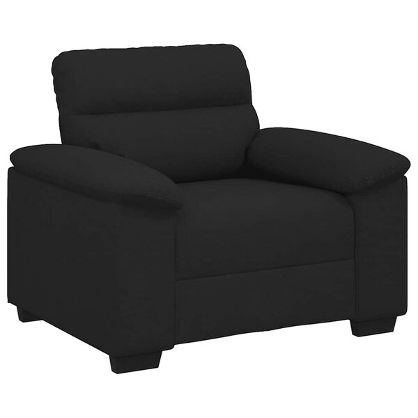 vidaXL Fauteuil noir 60 cm tissu