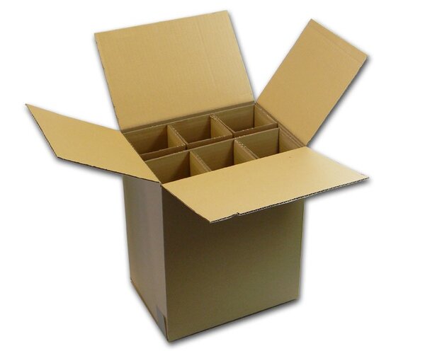 Lot de 5 cartons spécifiques pour expédier 6 bouteilles