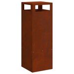 vidaXL Braise Marron 35 x 35 x 100 cm Acier
