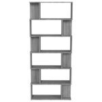 vidaXL Bibliothèque/Cloison Sonoma gris 80x24x192 cm Bois d'ingénierie