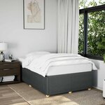 vidaXL Cadre de lit sans matelas gris foncé 120x190 cm tissu