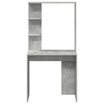 vidaXL Bureau gris béton Bois d'ingénierie Moyen Bureau d'ordinateur