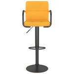 vidaXL Tabourets de bar lot de 2 jaune moutarde tissu