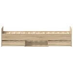 vidaXL Cadre de lit sans matelas chêne sonoma 100x200 cm