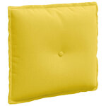 vidaXL Coussin de Dos Jaune clair 50 x 19 x 45 cm tissu