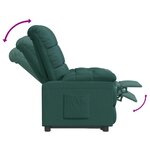 vidaXL Fauteuil inclinable Vert foncé Tissu