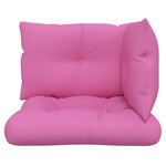 vidaXL Coussins de palette 3 Pièces rose tissu Oxford