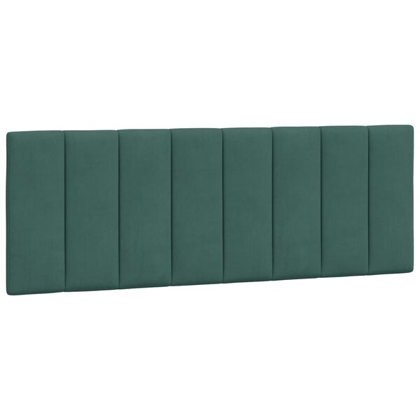 vidaXL Coussin de tête de lit vert foncé 120 cm velours