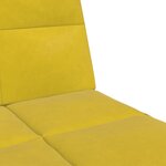 vidaXL Canapé-lit à 2 places avec repose-pied jaune velours