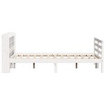 vidaXL Cadre de lit avec tête de lit blanc 120x200 cm bois pin massif