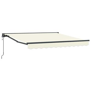 vidaXL Auvent Rétractable Crème 300 x 250 cm Polyester et métal