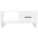 vidaXL Table basse Blanc brillant 90x50x40 cm Bois d'ingénierie