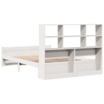 vidaXL Lit bibliothèque sans matelas blanc 160x200 cm bois pin massif
