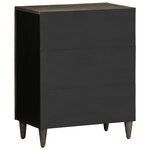 vidaXL Buffet gris clair 60x33 5x75 cm bois de manguier massif