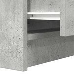 vidaXL Table de chevet avec 2 tiroirs gris béton 38x34x80 cm