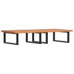 vidaXL Étagère de vasque murale acier et bois massif de hêtre