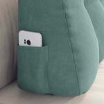 vidaXL Coussin de Dos Vert Mer 80 x 24 x 50 cm Velours