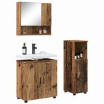 vidaXL Ensemble de mobilier de salle de bain 3 Pièces Bois Ancien