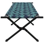 vidaXL Lit de camping pliant 2 Pièces Motif de feuille Tissu Oxford