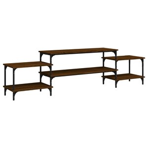 vidaXL Meuble TV chêne marron 197x35x52 cm bois d'ingénierie