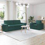 vidaXL Canapé 2 Pièces Vert foncé 182 x 80 x 82 cm tissu