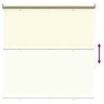 vidaXL Store enrouleur Protection UV Crème 120 x 140 cm Polyester