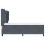 Lit Box Spring vidaXL avec Matelas Gris Foncé 160x200 cm Velours