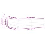 vidaXL Lit boxspring avec matelas Bleu foncé 200 x 220 cm Velours