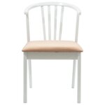 vidaXL Chaise de salle à manger 2 Pièces Blanc et marron