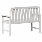 vidaXL Banc de jardin Blanc 120 x 59 x 88 cm HDPE