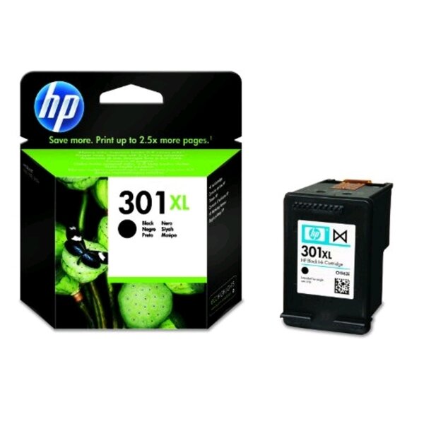 Cartouche jet d'encre n°301xl grande capacité noir hp (8 ml) sous blister pour imprimante ... Hp