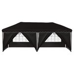 vidaXL Tente de fête pop-up 575 x 288 x 245 cm Noir